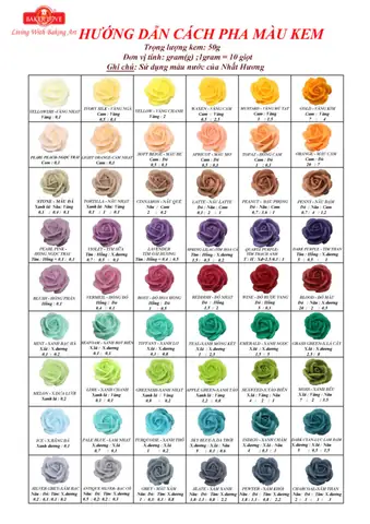 Bảng Pha Màu Kem Topping Chuẩn Không Cần Chỉnh: Hướng Dẫn Chi Tiết & Công Thức Bảng Pha Màu Kem Topping Chuẩn Không Cần Chỉnh: Hướng Dẫn Chi Tiết & Công Thức