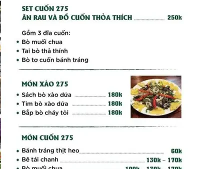 Quán Bò Nhúng Dấm 275 Trung Hòa: Địa Chỉ, Thực Đơn Và Trải Nghiệm Ẩm Thực