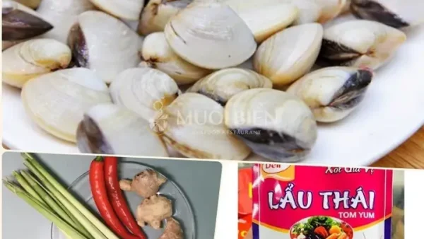 Cách Làm Nghêu Hấp Thái Nhanh Chóng Bằng Gói Lẩu Thái Chuẩn Vị
