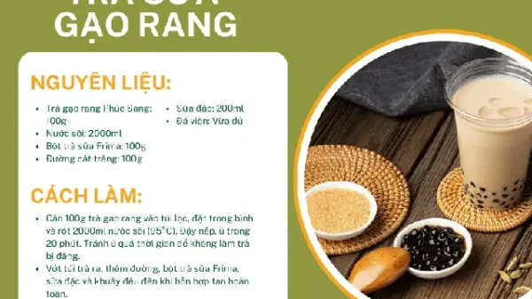 Cách Làm Trà Sữa Gạo Rang Thơm Ngon Chuẩn Vị Tại Nhà