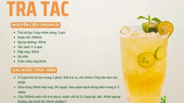 Cách Pha Trà Tắc Cozy Ngon Chuẩn Vị, Dễ Làm Tại Nhà
