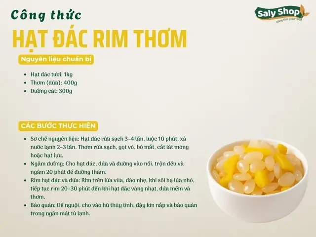 Hướng Dẫn Chi Tiết Cách Rim Hạt Đác Ngon, Dẻo Mềm Chuẩn Vị Quán Hướng Dẫn Chi Tiết Cách Rim Hạt Đác Ngon, Dẻo Mềm Chuẩn Vị Quán