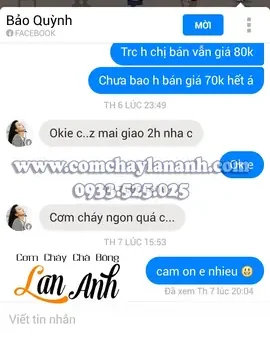 Cơm Cháy Chà Bông Lan Anh: Địa Chỉ, Giá Cả Và Review Chi Tiết