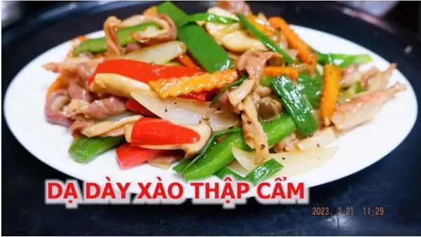 Cách Làm Dạ Dày Xào Thập Cẩm Giòn Ngon, Dai Sần Sật Tại Nhà