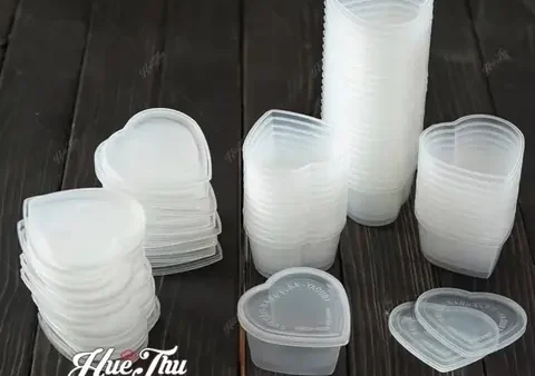 Chọn Khuôn Bánh Flan Trái Tim Có Nắp – Hộp Nhựa Cho Flan Và Rau Câu