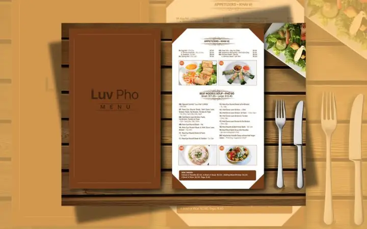 Menu Món Ăn Nhà Hàng: Gợi Ý Thực Đơn & Thiết Kế Chuyên Nghiệp
