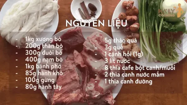 Nguyên Liệu Làm Phở Bò Chuẩn Vị: Hướng Dẫn Chi Tiết Từ A-Z