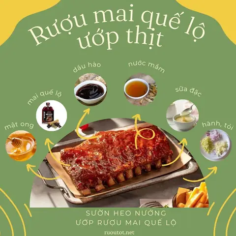 Rượu Mai Quế Lộ Ướp Thịt: Công Thức & Cách Dùng Tạo Món Ngon Chuẩn Vị