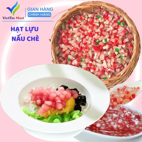 Cách Nấu Thạch Hạt Lựu Khô Dẻo Mềm Bằng Nước Dừa