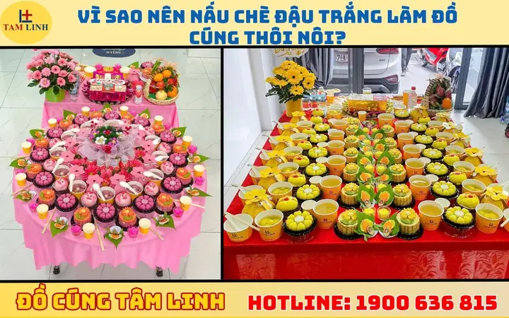 Cách Nấu Xôi Chè Cúng Thôi Nôi Cho Bé Trai: Xôi Và Chè Đậu Trắng