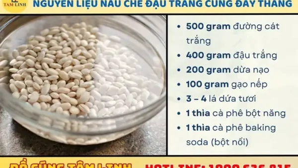 Cách Nấu Xôi Chè Cúng Thôi Nôi Cho Bé Trai: Xôi Và Chè Đậu Trắng
